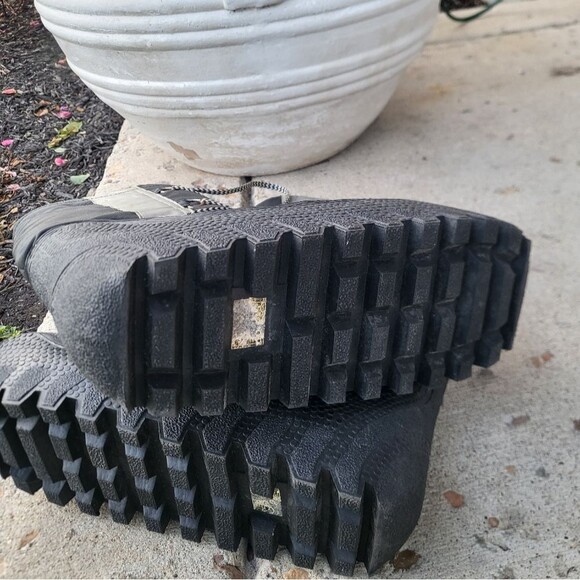 Vintage Silver Black Platform Spice Girls Style Moon Snow Boots Size 9/10 - Picture 7 of 14